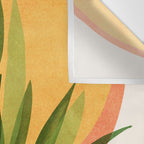 Retro Sunset Garden Still Life Wall Tapestry Gallery Image 3