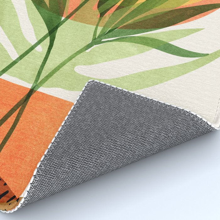 Retro Sunset Garden Still Life Rug Gallery Image 4