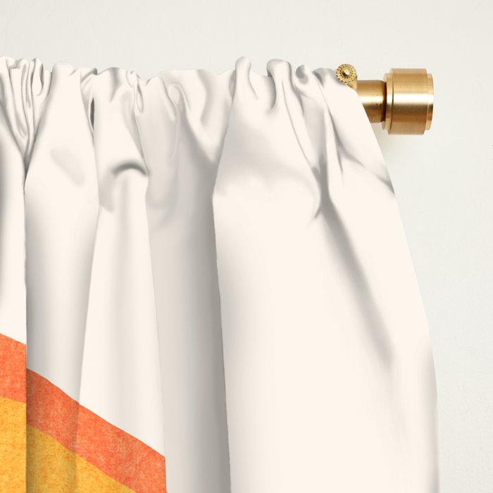 Retro Sunset Garden Still Life Window Curtain Gallery Image 2