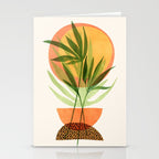 Retro Sunset Garden Still Life Stationery Card Gallery Image 2