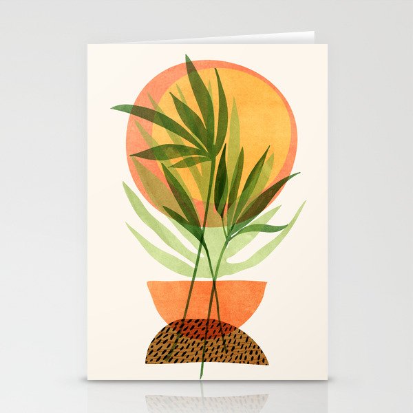Retro Sunset Garden Still Life Stationery Card Gallery Image 2