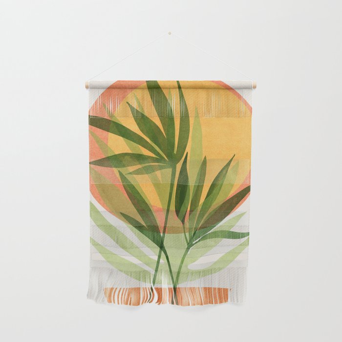 Retro Sunset Garden Still Life Wall Hanging Gallery Image 1