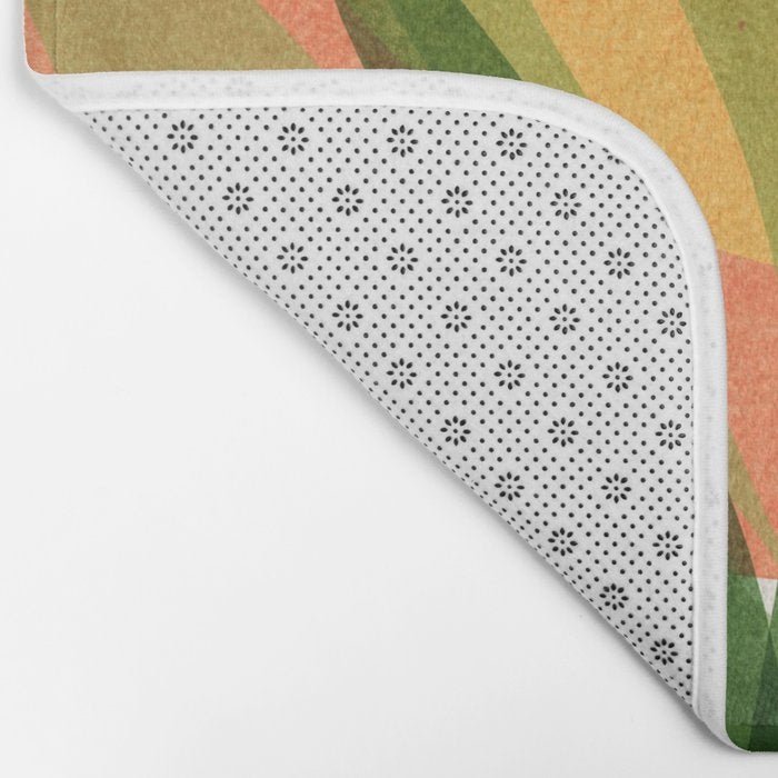 Retro Sunset Garden Still Life Bath Mat Gallery Image 2