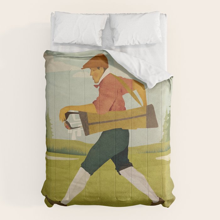 Golfer Vintage Golf Comforter Gallery Image 6