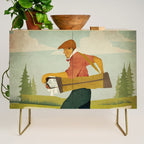 Golfer Vintage Golf Credenza Gallery Image 1