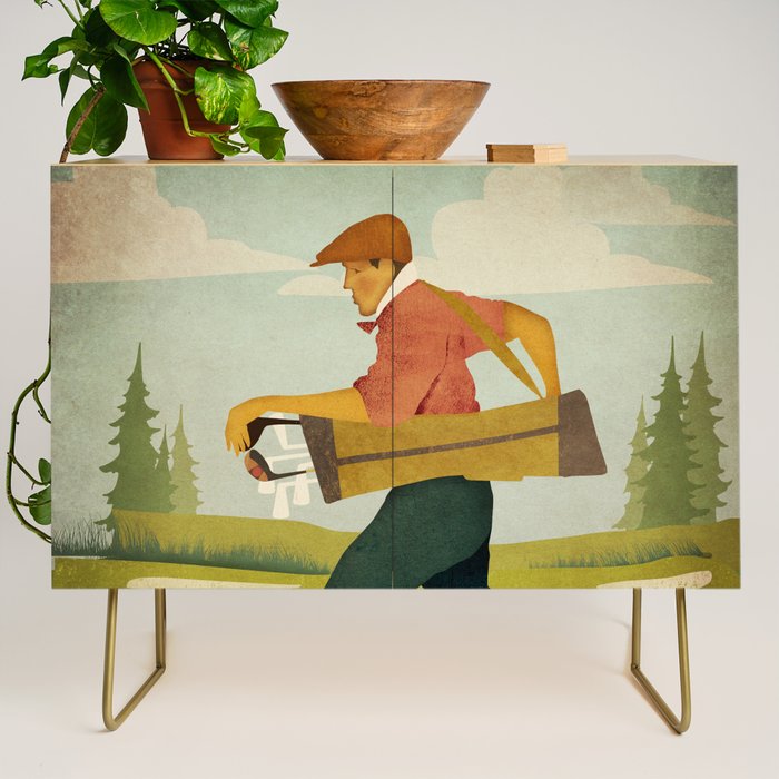 Golfer Vintage Golf Credenza Gallery Image 1