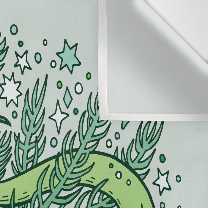 Evergreen Apatosaurus | Dinosaur Cosmic Festive Art Wall Tapestry Gallery Image 3