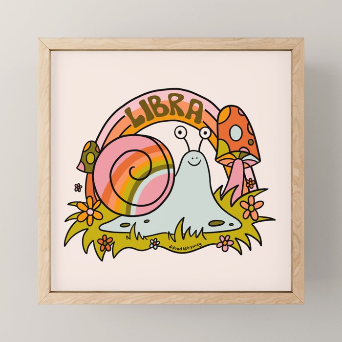 Libra Snail Mini Art Print Gallery Image 1