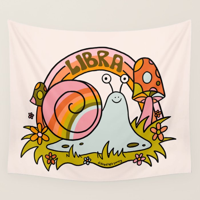 Libra Snail Wall Tapestry Gallery Image 4