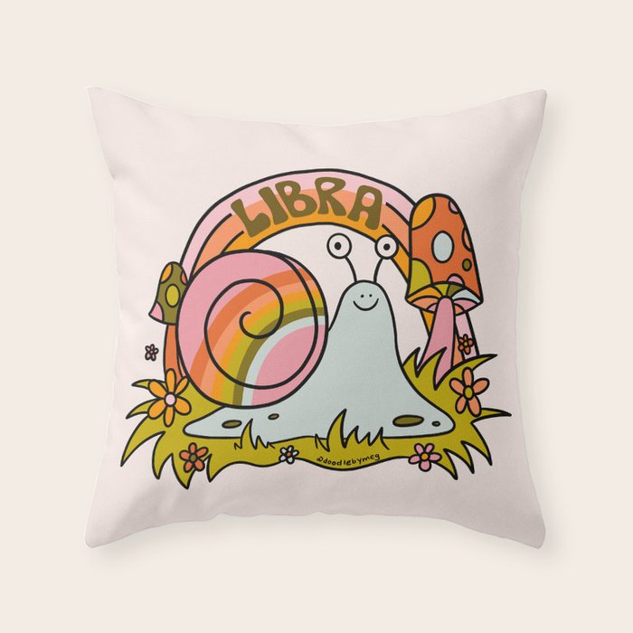 Libra Snail Throw Pillow Gallery Image 6