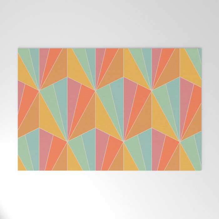 Gisela Color Block Pattern II Welcome Mat Gallery Image 1