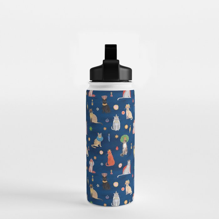 Cat Queens (Blue) Water Bottle Gallery Image 2