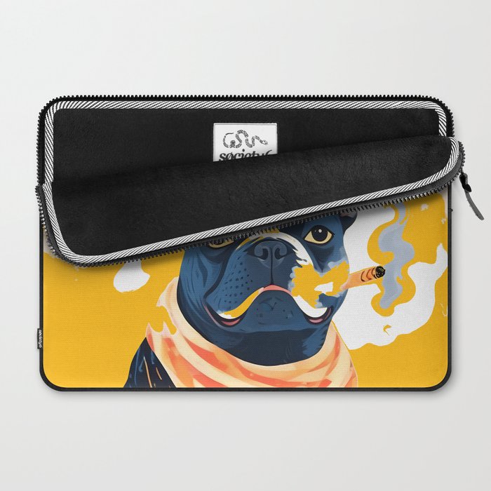 Should I Over Explain Myself or Remain Misunderstood? | Bulldog Pets Funny Quote, Typography Poster Saying Phrase, Cute Quirky Whimsical Dog Animals Naive Illustration Laptop Sleeve Gallery Image 2