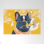 Should I Over Explain Myself or Remain Misunderstood? | Bulldog Pets Funny Quote, Typography Poster Saying Phrase, Cute Quirky Whimsical Dog Animals Naive Illustration Welcome Mat Gallery Image 1