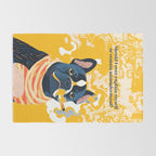 Should I Over Explain Myself or Remain Misunderstood? | Bulldog Pets Funny Quote, Typography Poster Saying Phrase, Cute Quirky Whimsical Dog Animals Naive Illustration Rug Gallery Image 2