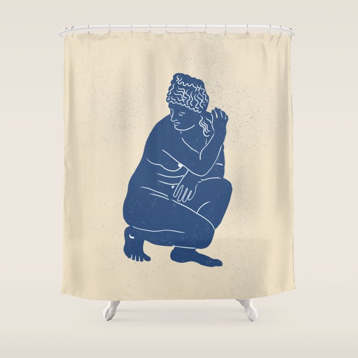 Blue Nude Shower Curtain Gallery Image 1