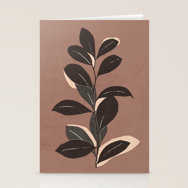 Abstract Art Minimal Plant 49a Stationery Card Gallery Image 2