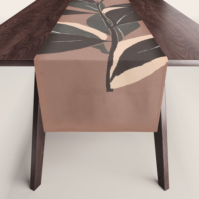 Abstract Art Minimal Plant 49a Table Runner Gallery Image 1
