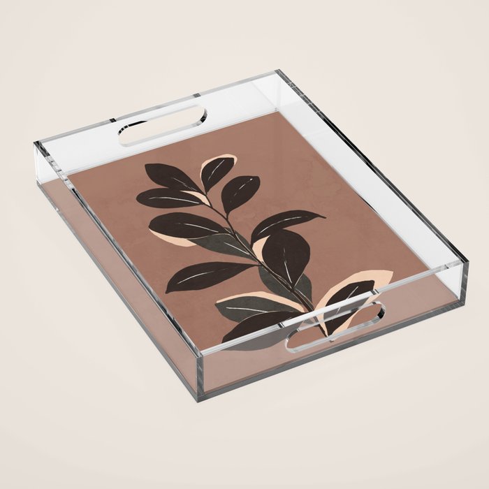 Abstract Art Minimal Plant 49a Acrylic Tray Gallery Image 1