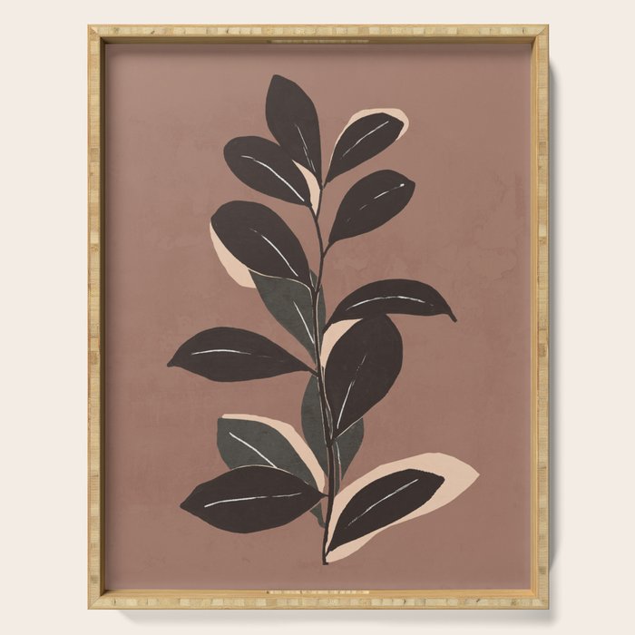 Abstract Art Minimal Plant 49a Serving Tray Gallery Image 1