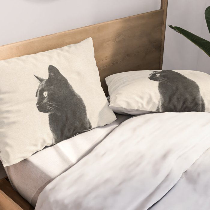 Black Cat Pillow Sham Gallery Image 2