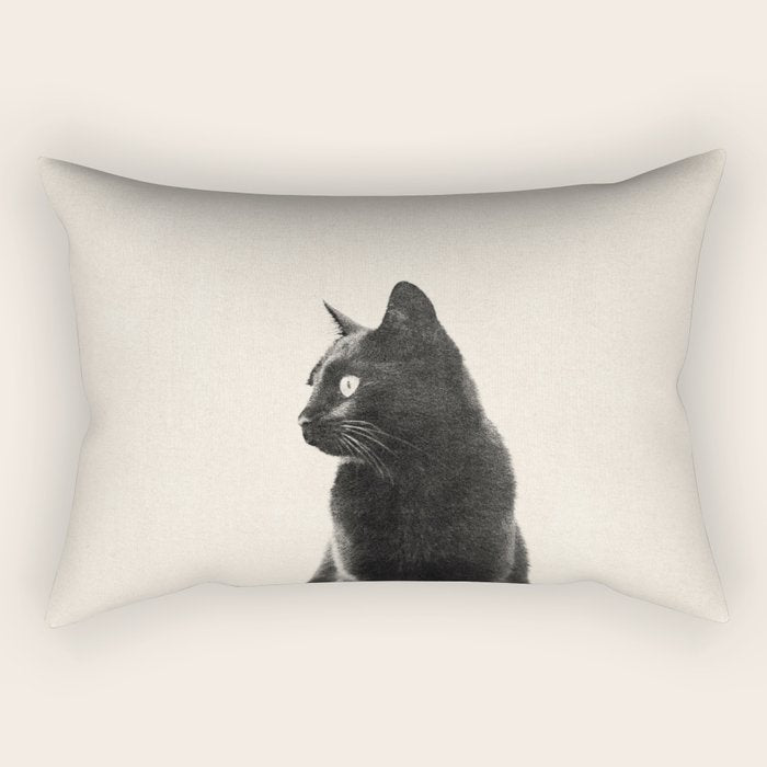 Black Cat Rectangular Pillow Gallery Image 1