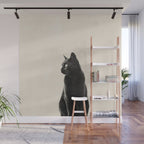 Black Cat Wall Mural Gallery Image 1