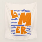 La Mer French Sea Wall Tapestry Gallery Image 4