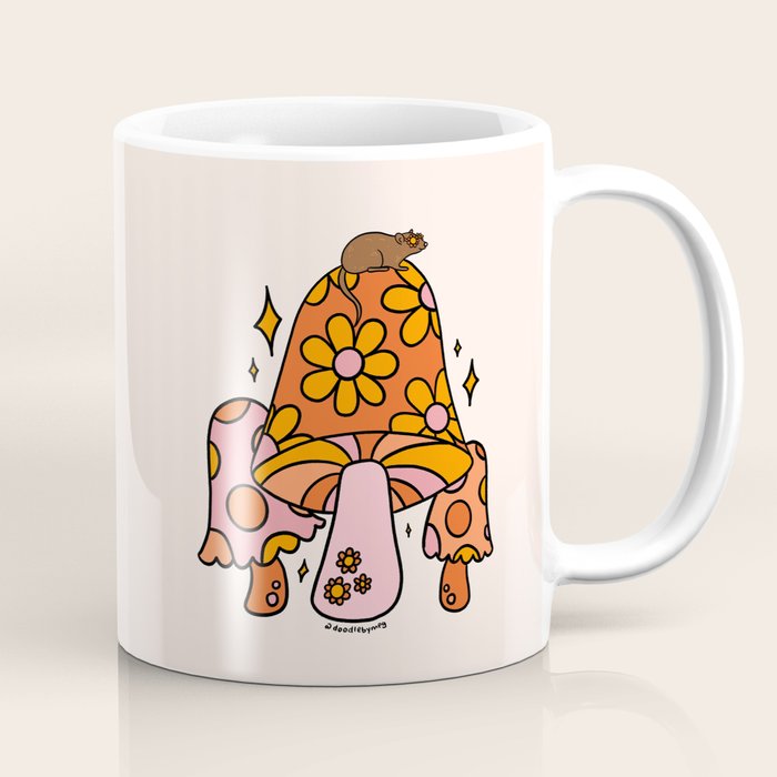 Mouse on a Mushroom Coffee Mug Gallery Image 1