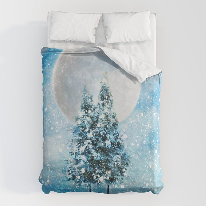 Winter Night 4 Duvet Cover Gallery Image 6