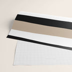 Uneven Stripes - Taupe, Black and White Wrapping Paper Gallery Image 2
