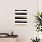 Uneven Stripes - Taupe, Black and White Poster Gallery Image 2