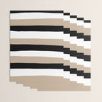 Uneven Stripes - Taupe, Black and White Wrapping Paper Gallery Image 3