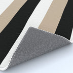 Uneven Stripes - Taupe, Black and White Rug Gallery Image 4