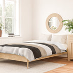 Uneven Stripes - Taupe, Black and White Duvet Cover Gallery Image 2