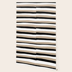 Uneven Stripes - Taupe, Black and White Wallpaper Gallery Image 2