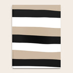 Uneven Stripes - Taupe, Black and White Notebook Gallery Image 4