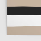 Uneven Stripes - Taupe, Black and White Poster Gallery Image 3