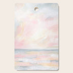 Patience - Pink and Gray Pastel Seascape Cutting Board Gallery Image 1