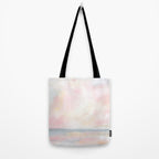 Patience - Pink and Gray Pastel Seascape Tote Bag Gallery Image 2