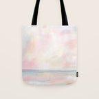 Patience - Pink and Gray Pastel Seascape Tote Bag Gallery Image 1