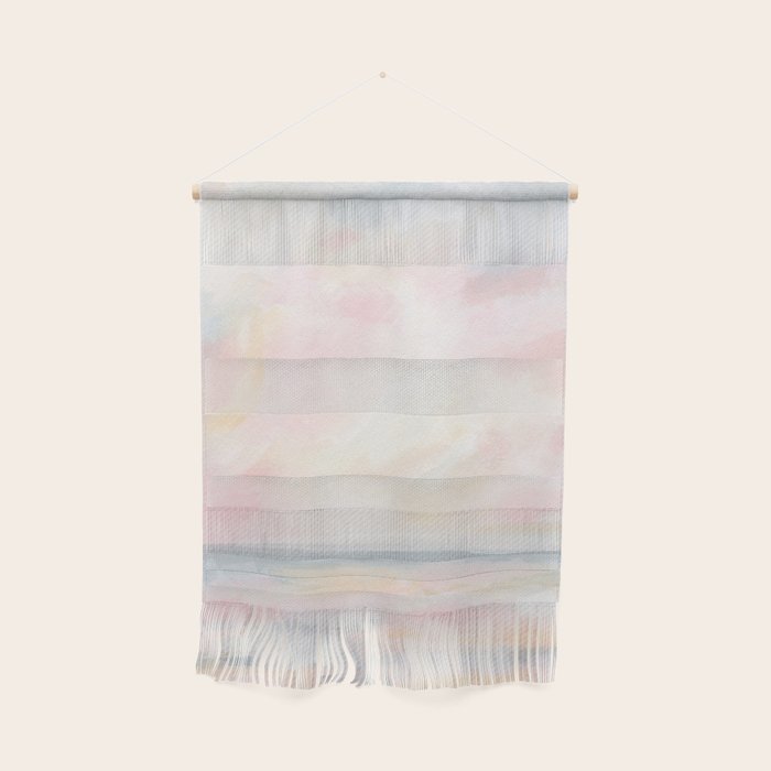 Patience - Pink and Gray Pastel Seascape Wall Hanging Gallery Image 1