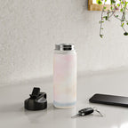 Patience - Pink and Gray Pastel Seascape Water Bottle Gallery Image 4