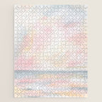 Patience - Pink and Gray Pastel Seascape Jigsaw Puzzle Gallery Image 1