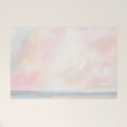 Patience - Pink and Gray Pastel Seascape Welcome Mat Gallery Image 1