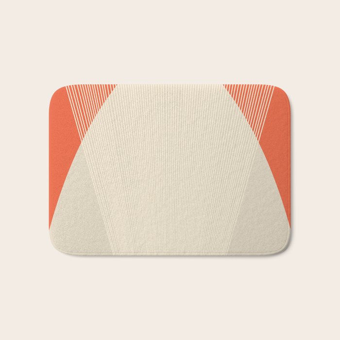 Cecilia Shapes III - Bright Red Bath Mat Gallery Image 1