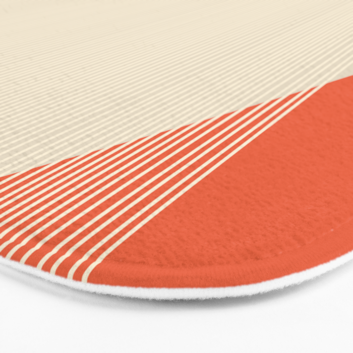 Cecilia Shapes III - Bright Red Bath Mat Gallery Image 3