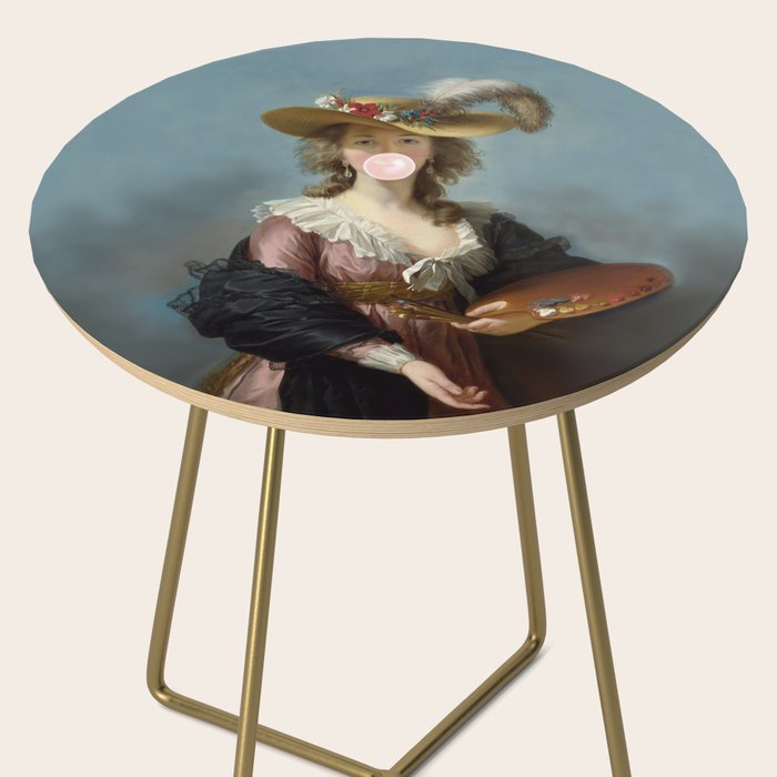 Bubble Gum Diva in a Straw Hat Side Table Gallery Image 2