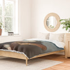 Bubble Gum Diva in a Straw Hat Duvet Cover Gallery Image 2