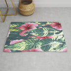 Wild Hibiscus #society6 #decor #buyart Rug Gallery Image 1